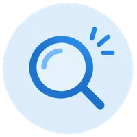 Magnifying glass: identify the symptom